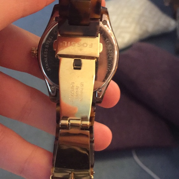 Tortoise shell fossil watch - Picture 3 of 3